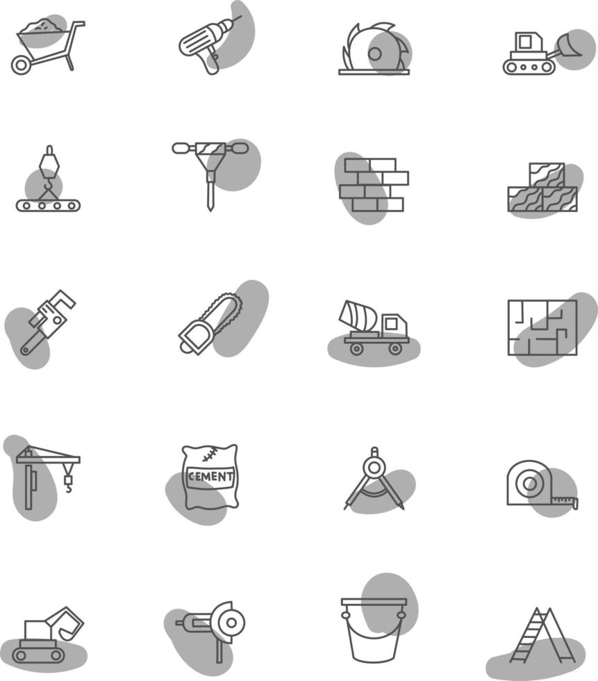 Construction tools, illustration, vector, on a white background. vector