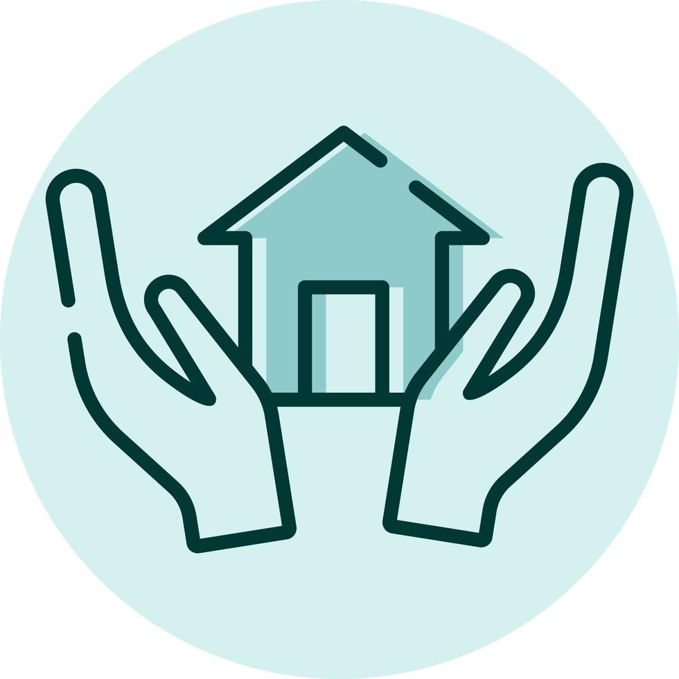 Real estate security, illustration, vector on a white background.