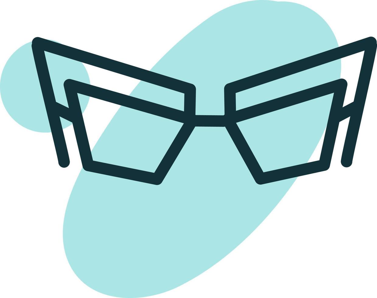 gafas de aspecto afilado, ilustración, sobre un fondo blanco. vector