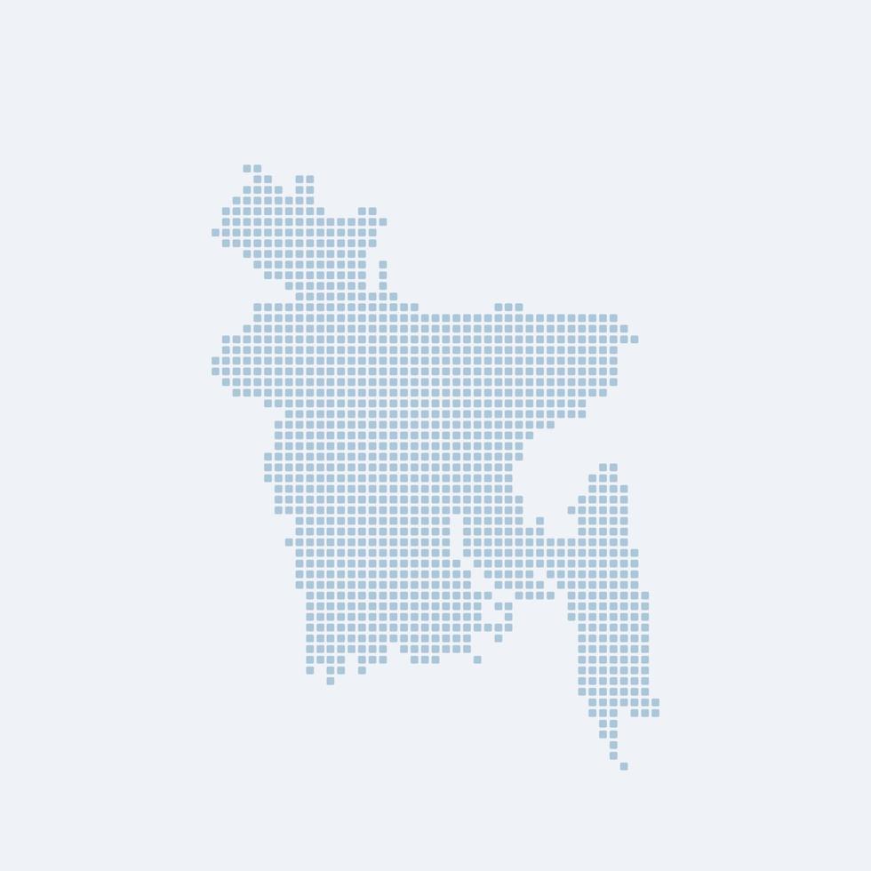 mapa de bangladesh hecho de patrón punteado vector
