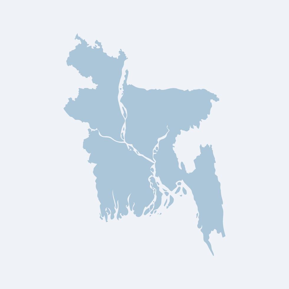 mapa de bangladesh muy detallado en la ilustración de icono plano simple de fondo para web vector