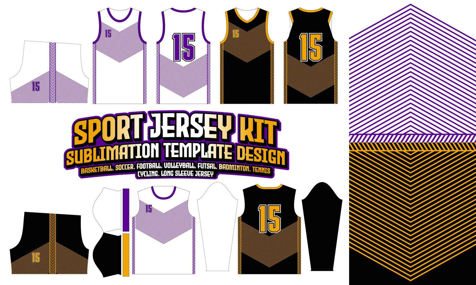 Stripe Jersey Apparel Sport Wear Sublimation pattern Design 206 for