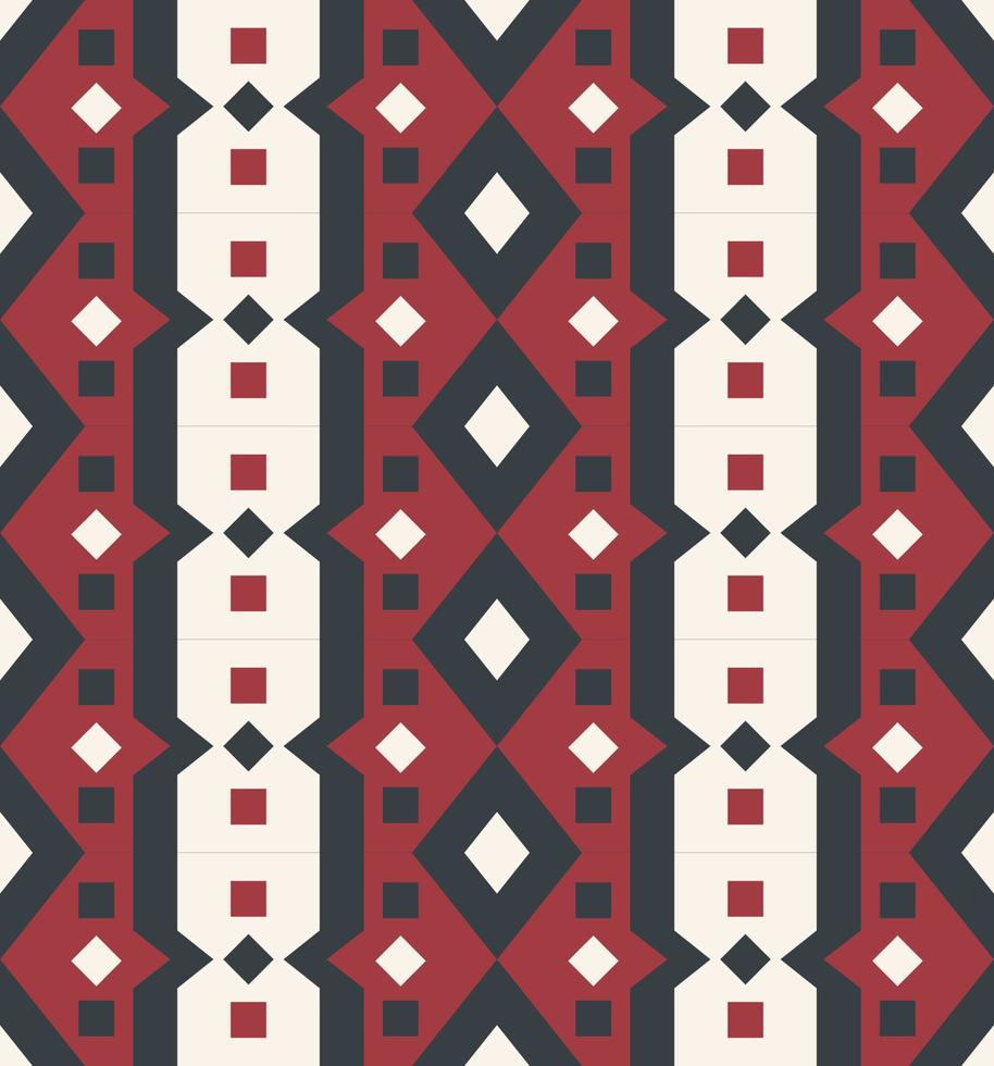 Geometric colorful stripes pattern. Geometric red-white stripes seamless pattern background. Ethnic geometric stripes pattern. Use for fabric, interior decoration element, upholstery, wrapping. vector
