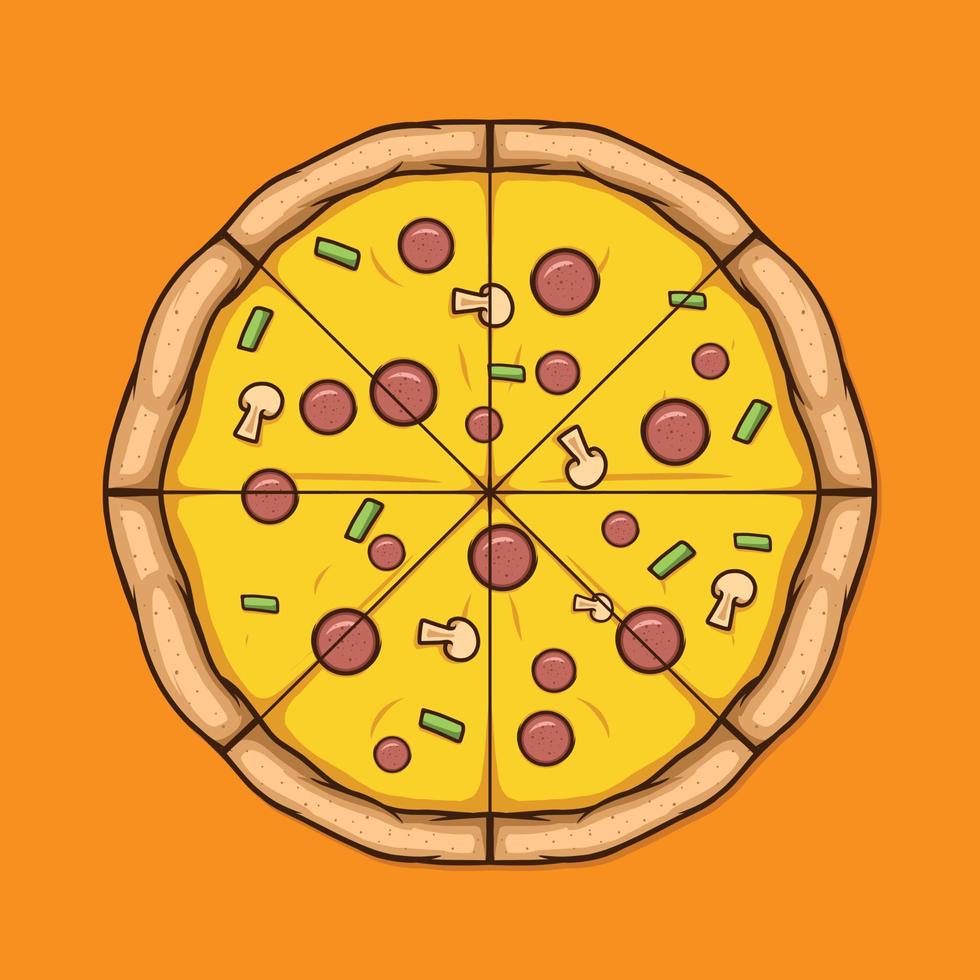 pizza vector illustration, food design