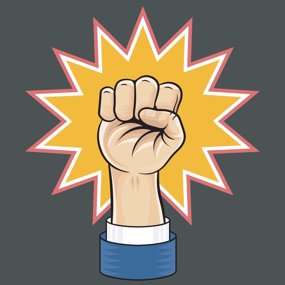 Unity Hand premium vector illustration