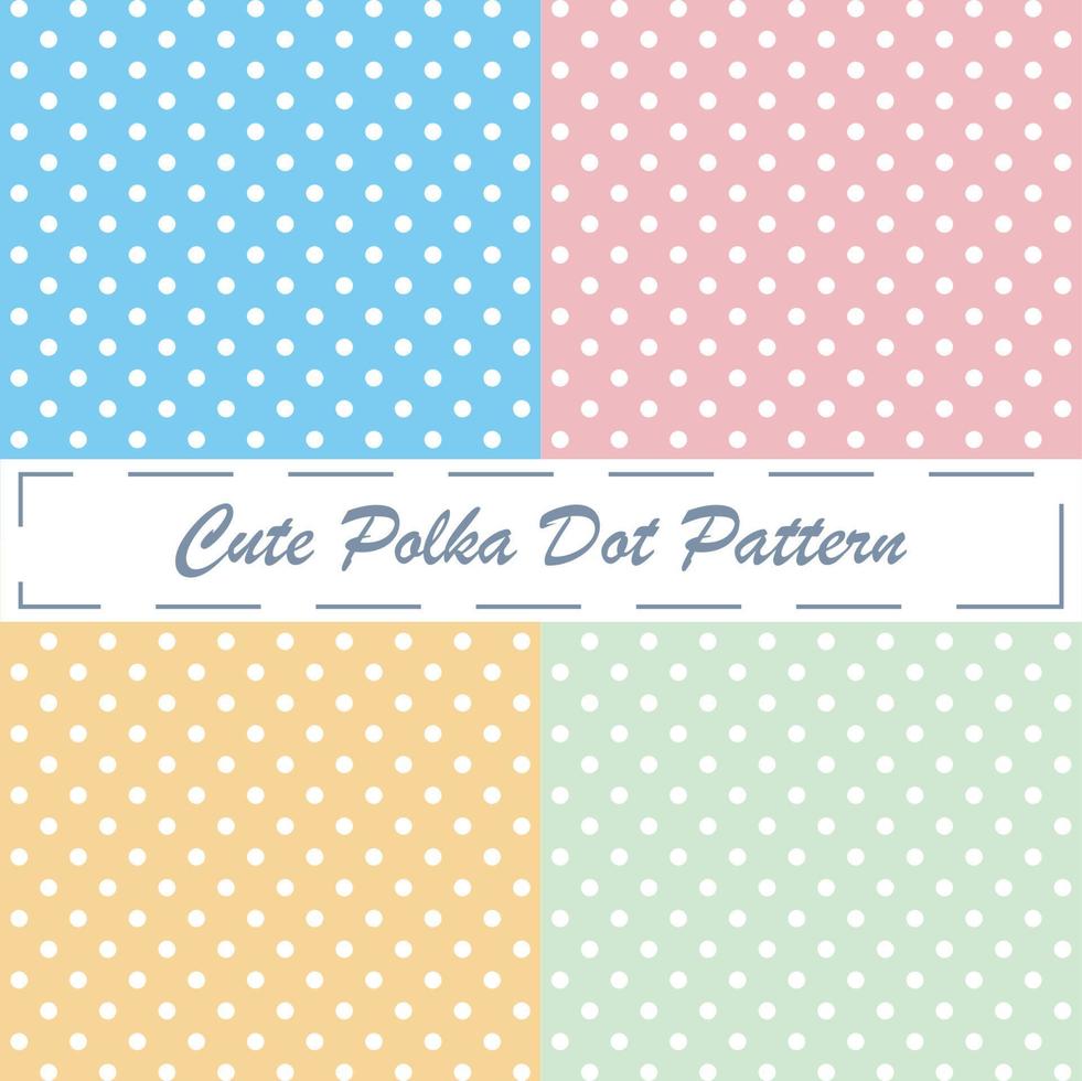 Cute Polka Pattern Baby color vector