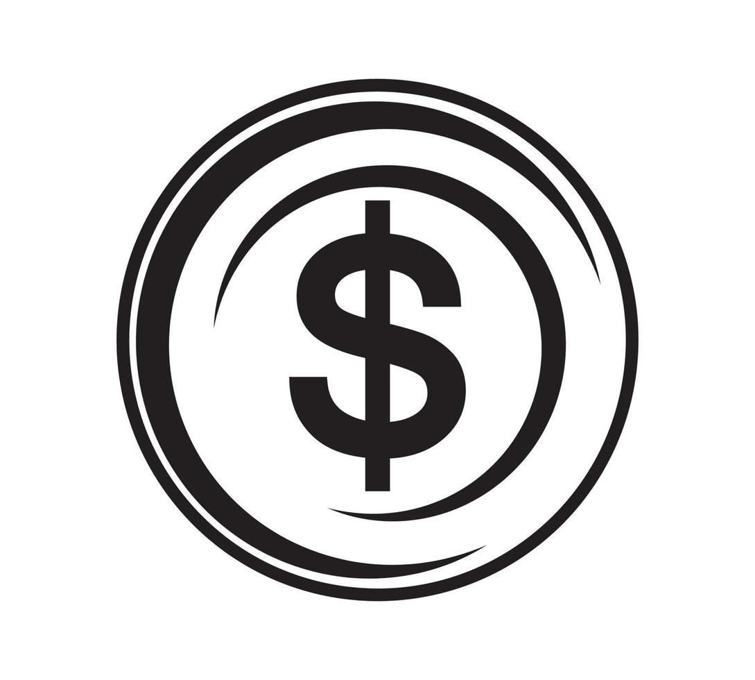 Coin icon. Money design. Gold dollar flat symbol. Vector illustration