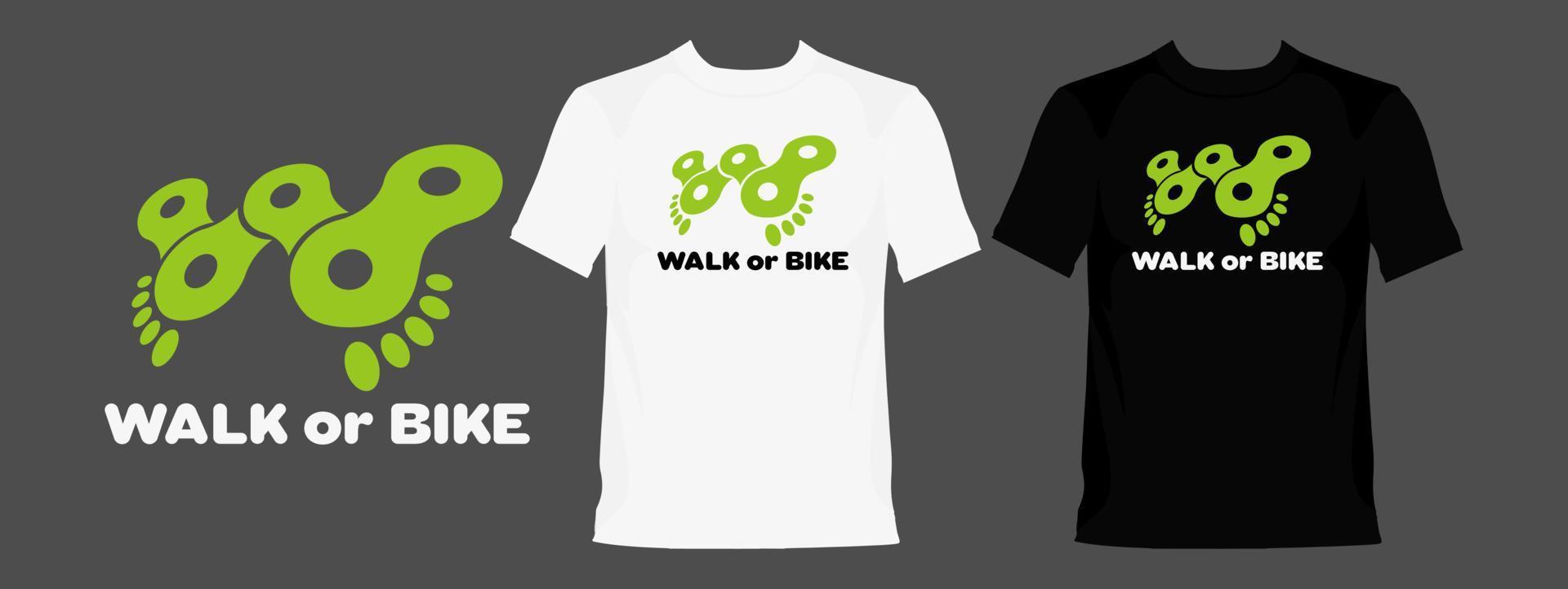 Walk or Bike typography graphic design, for t-shirt prints, vector illustration