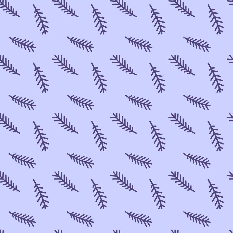 Seamless pattern with fir branches. Vector illustration of spruce twigs for Christmas and New Year. Winter print for wrapping, cover and fabric.