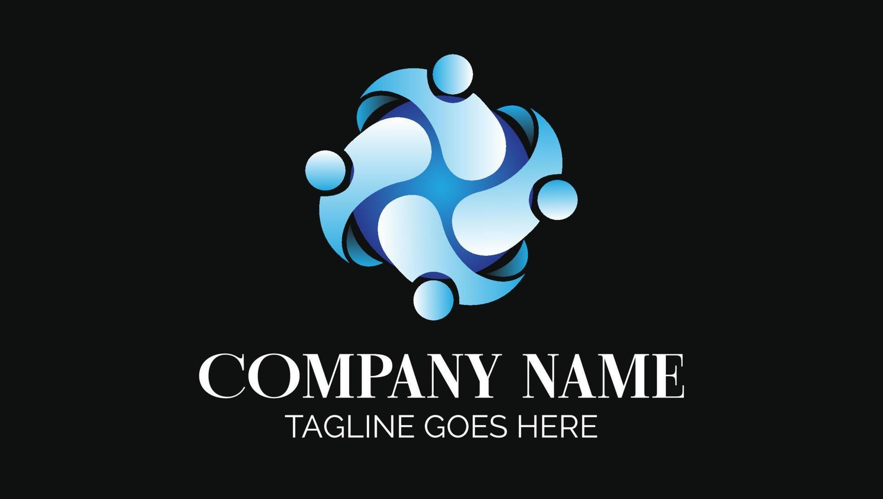 Consulting Business Modern GLobe Group of People Or Companies Logo Template vector