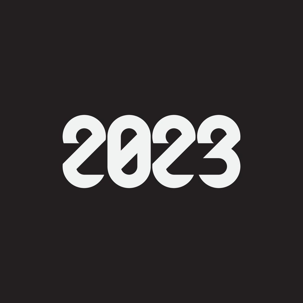 2023 happy new year text design vector