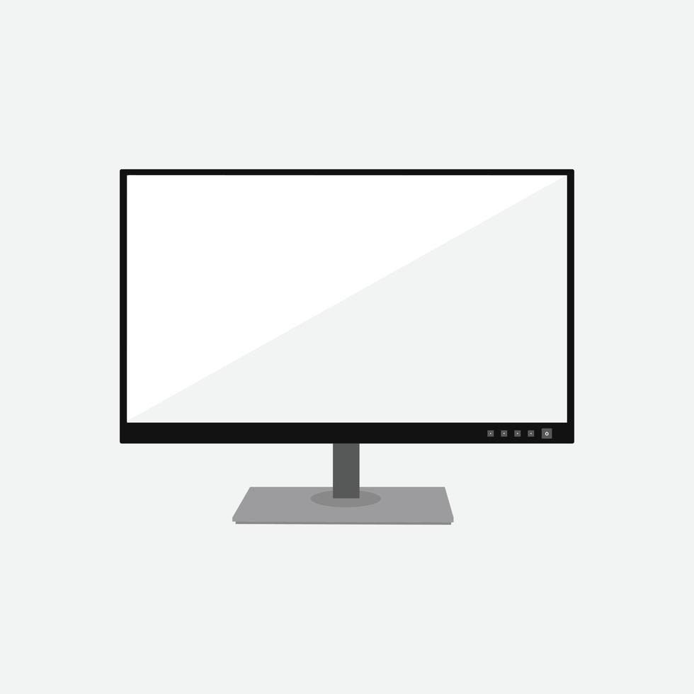 Vector of computer monitor icon and display