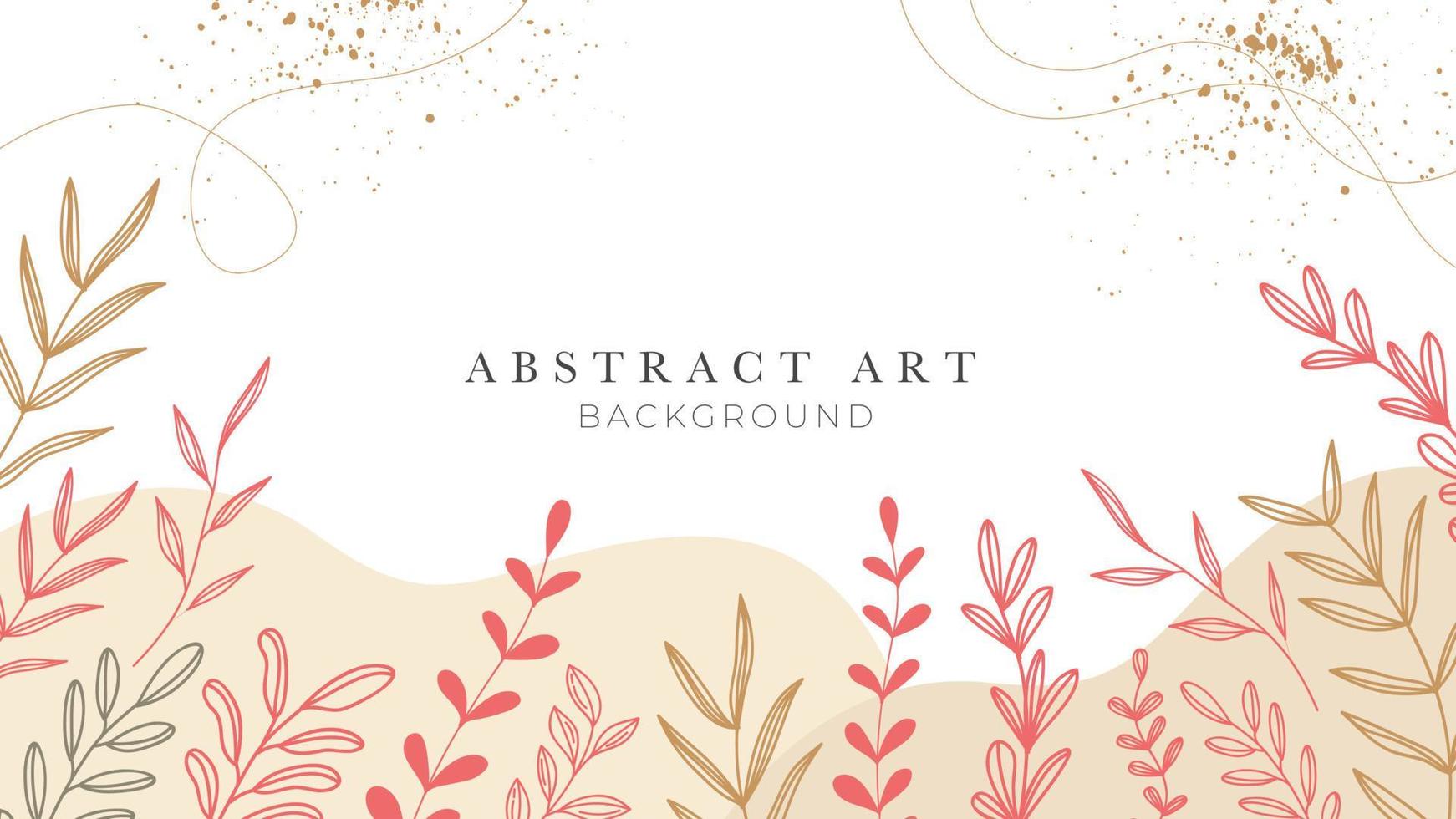 Abstract art background leaf wallpaper design vector