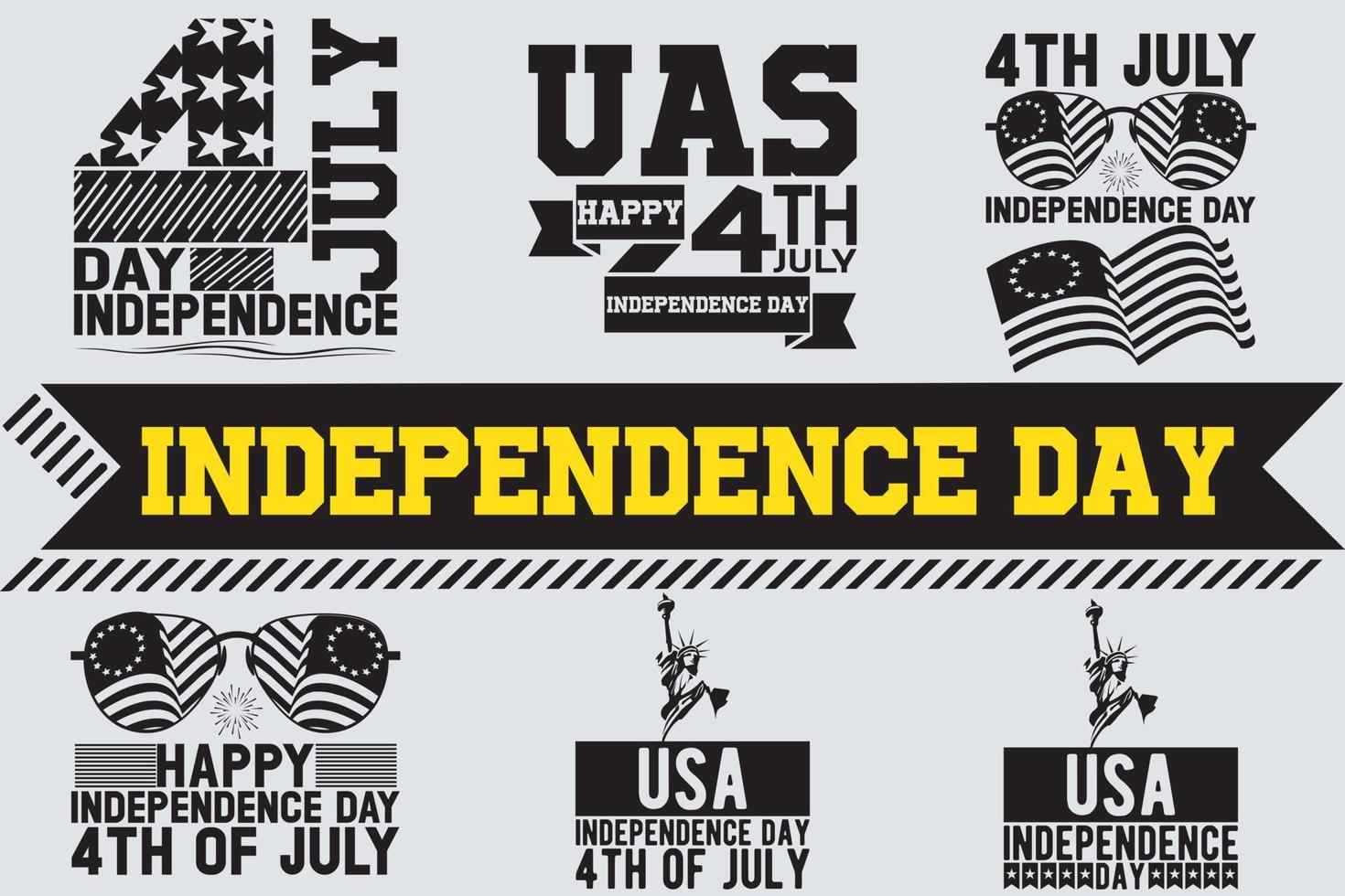 Independence day T-Shirt Bundle vector