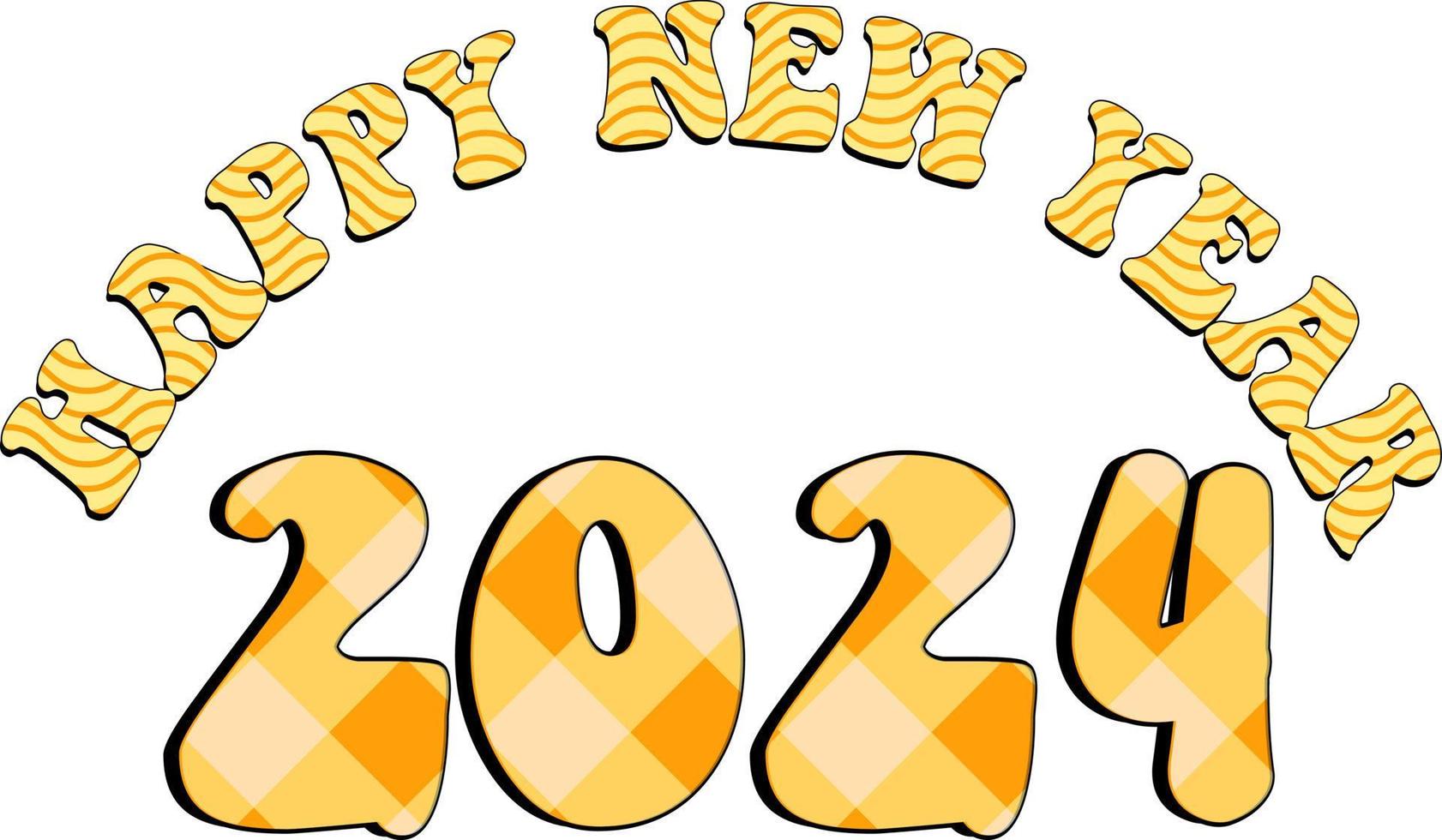 feliz año nuevo 2024 vector