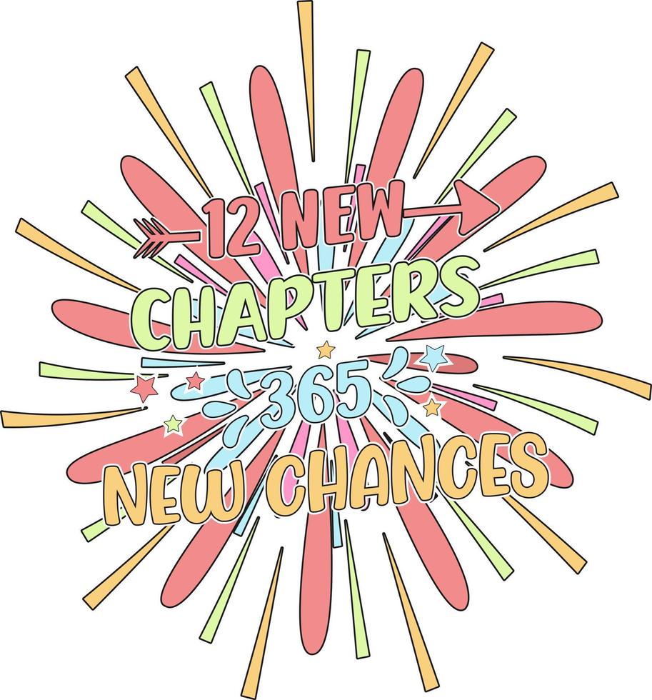 12 New chapters 365 new chances vector