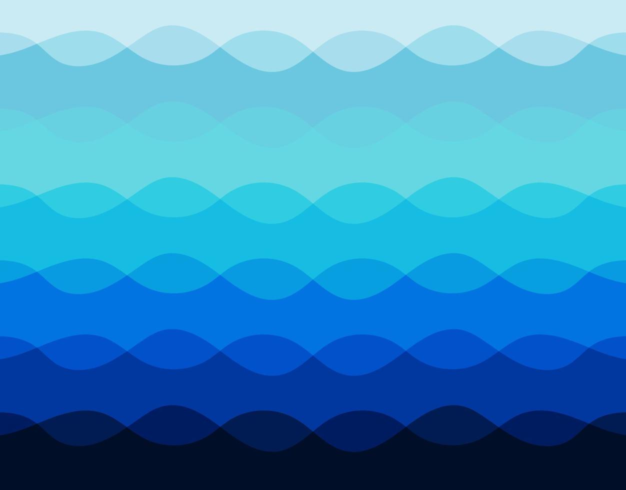 Blue wavy gradient background for template, banner, advertising. vector
