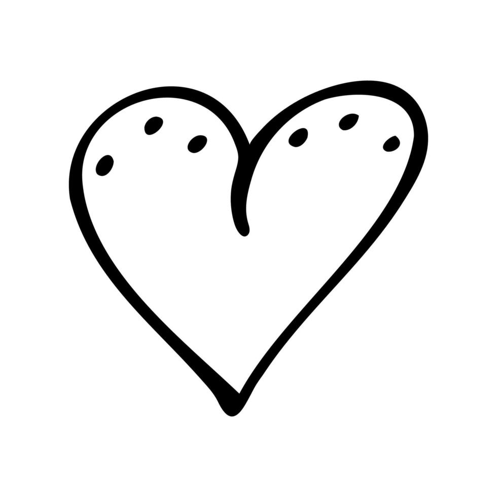 Simple vector doodle heart. Abstract illustration for design. Element for creating patterns, postcards, sublimations, decor. valentine's day, love, wedding, relationship