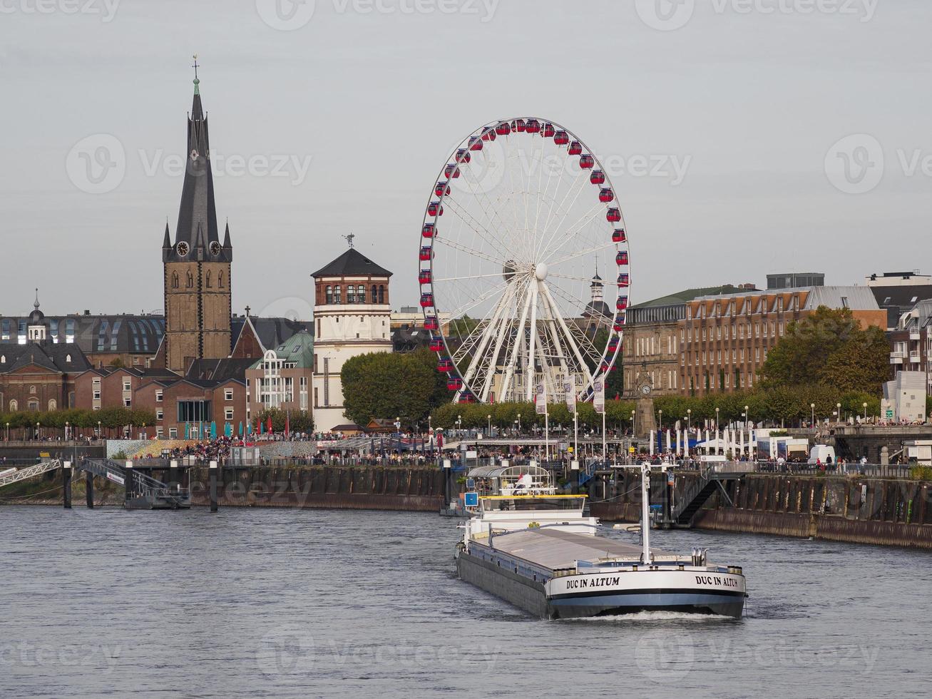 Dusseldorf at the rhine river photo