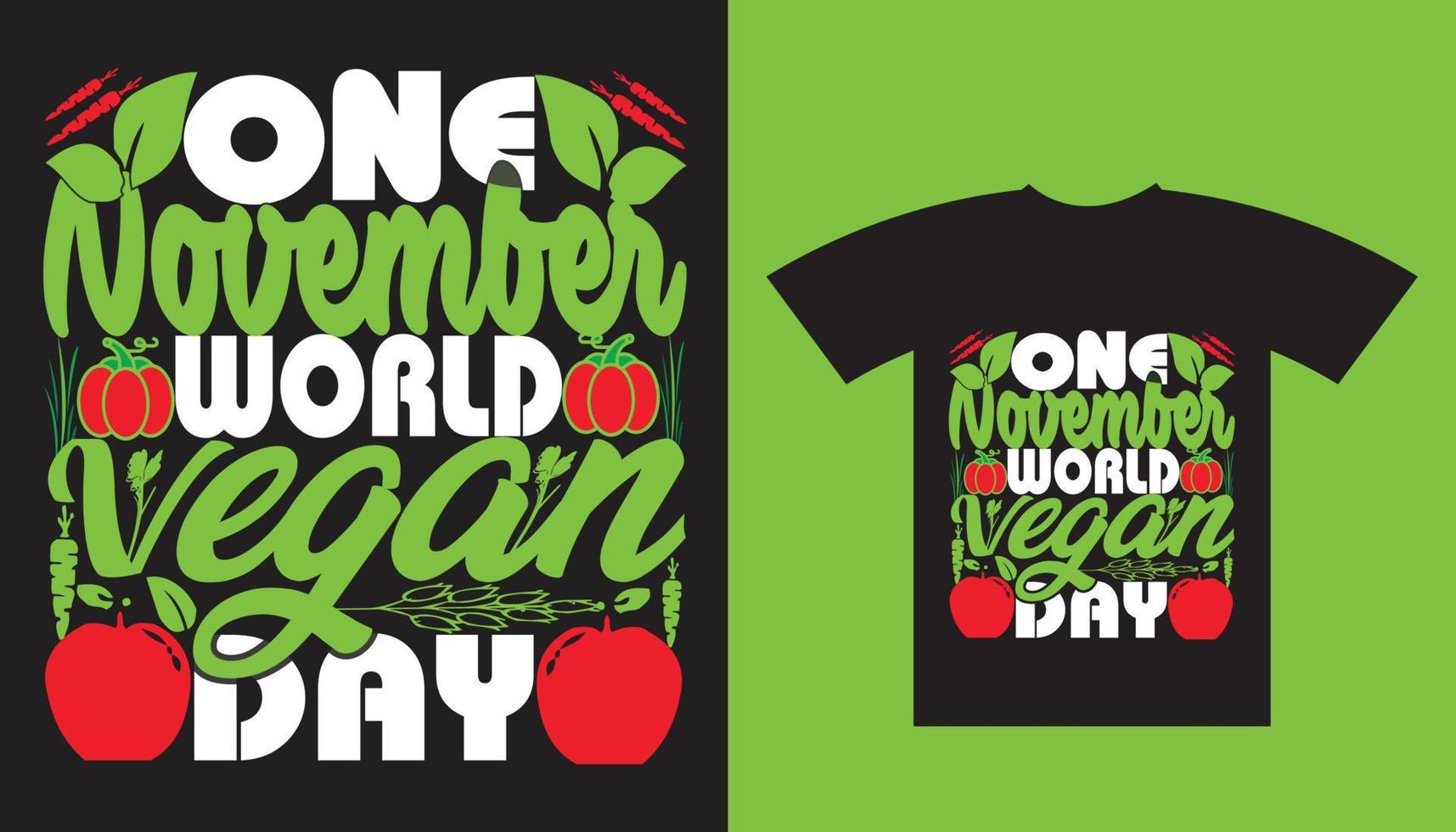 One November world vegan day vector