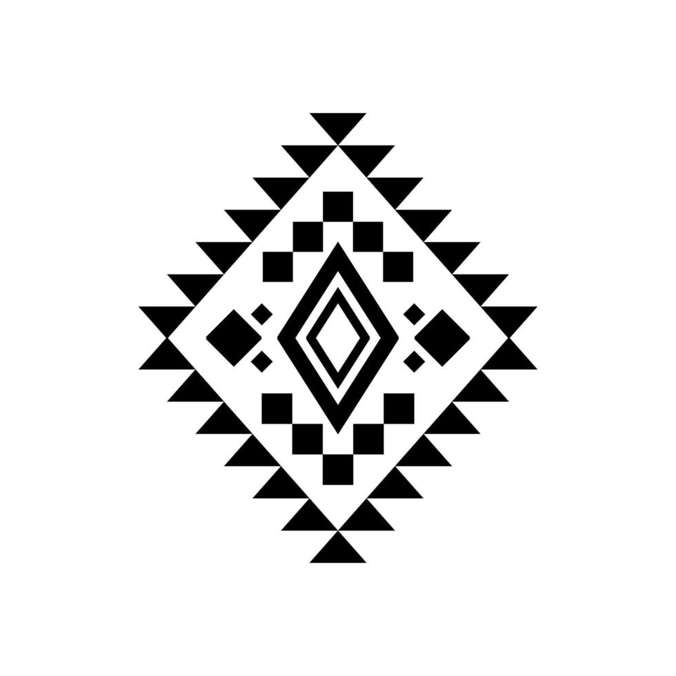 Black Ethnic Geometric Pattern vector