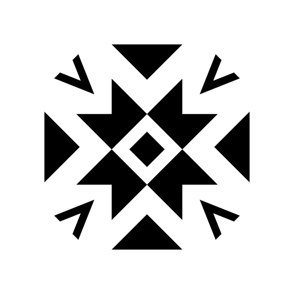 patrón geométrico étnico negro vector