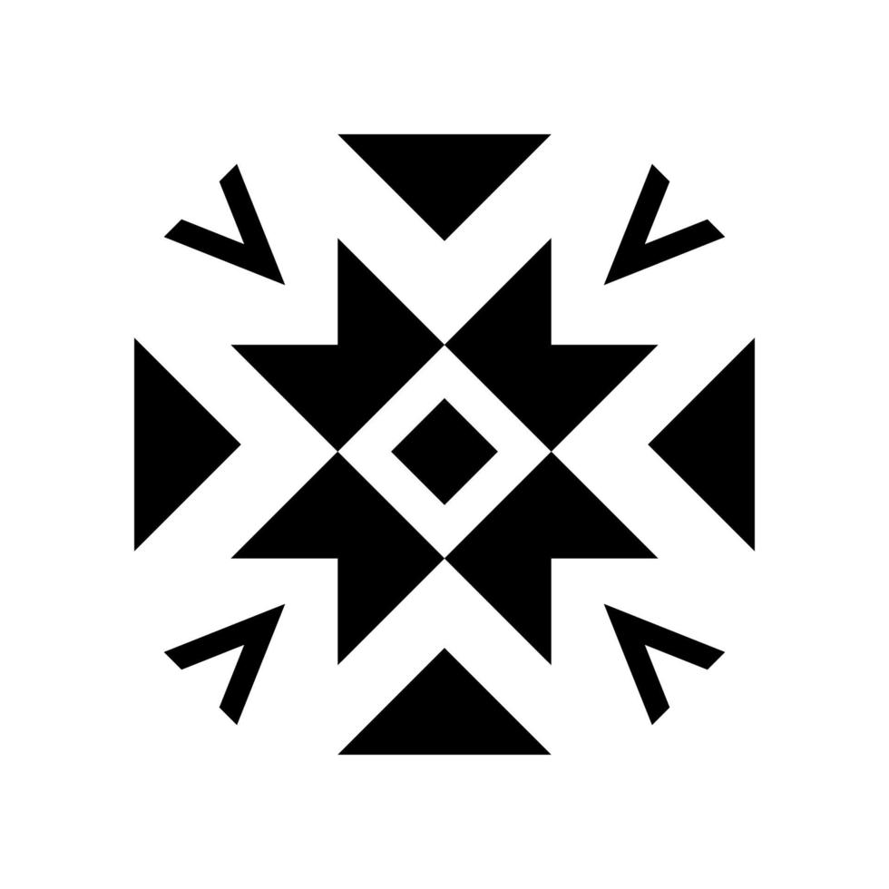 Black Ethnic Geometric Pattern vector