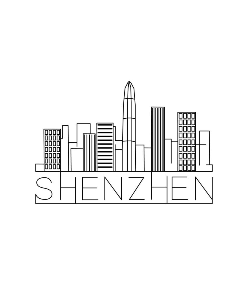 Vector illustration of Shenzhen