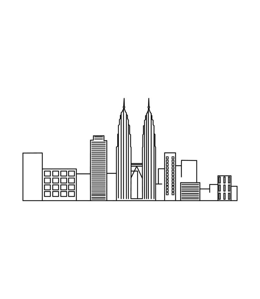 ilustración vectorial de kuala lumpur vector