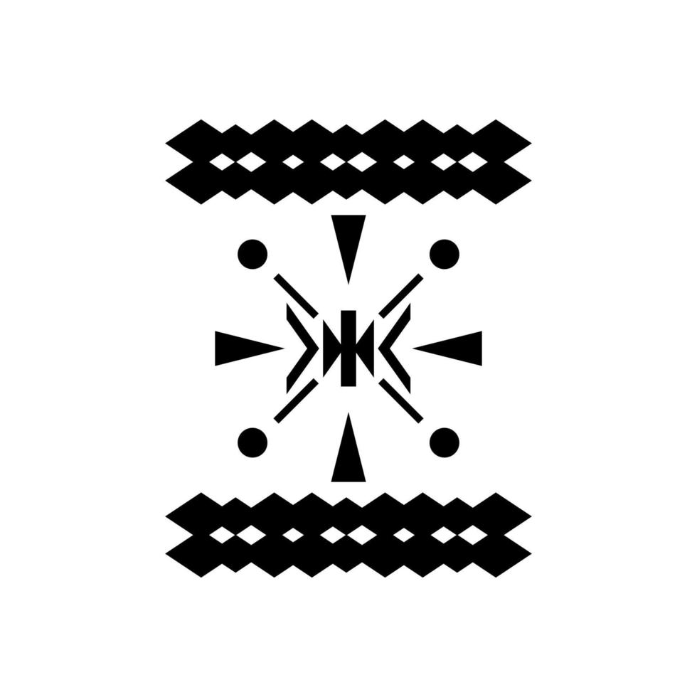 patrón geométrico étnico negro vector