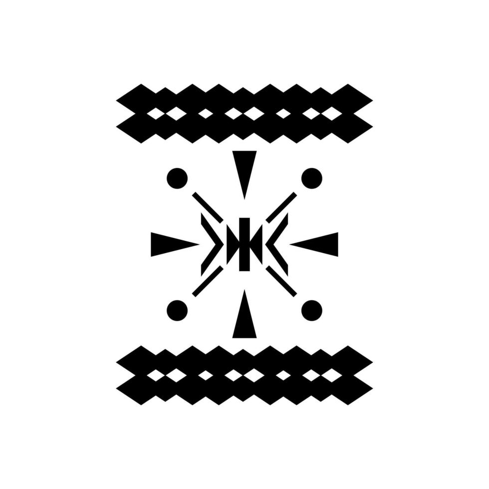 Black Ethnic Geometric Pattern vector