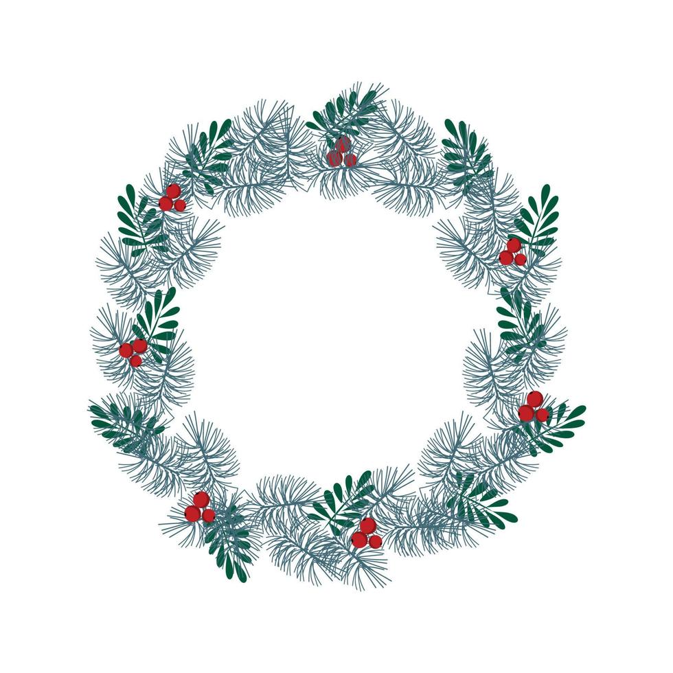 ilustración vectorial de corona de navidad vector