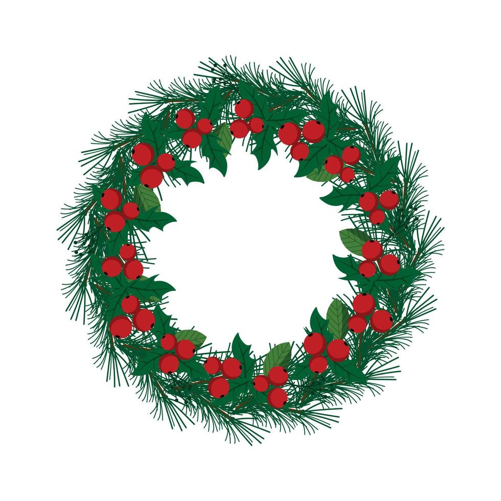 Vector illustration of Christmas Wreath