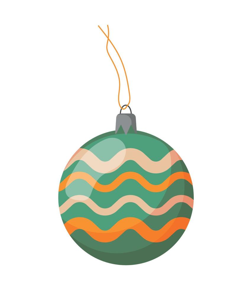 ilustrador vectorial de decoraciones para árboles de navidad vector