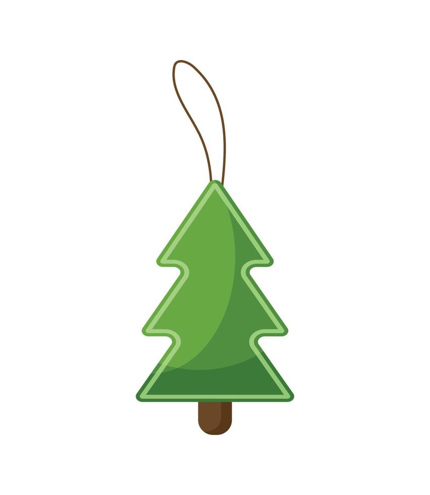 ilustrador vectorial de decoraciones para árboles de navidad vector