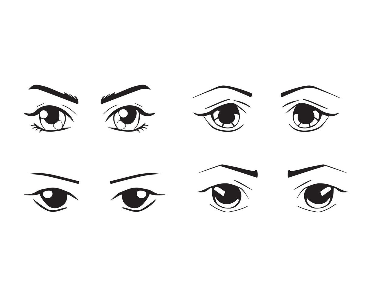 conjunto de expresión de ojos vector