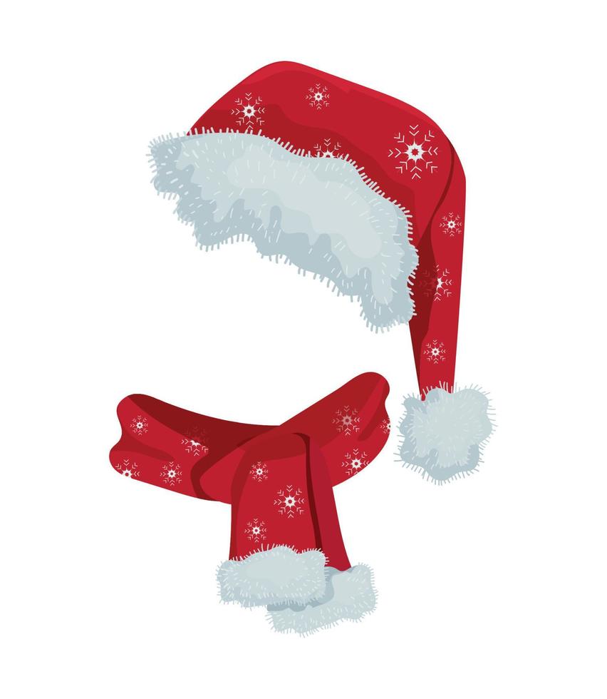 Vector illustration of Santa Claus hat