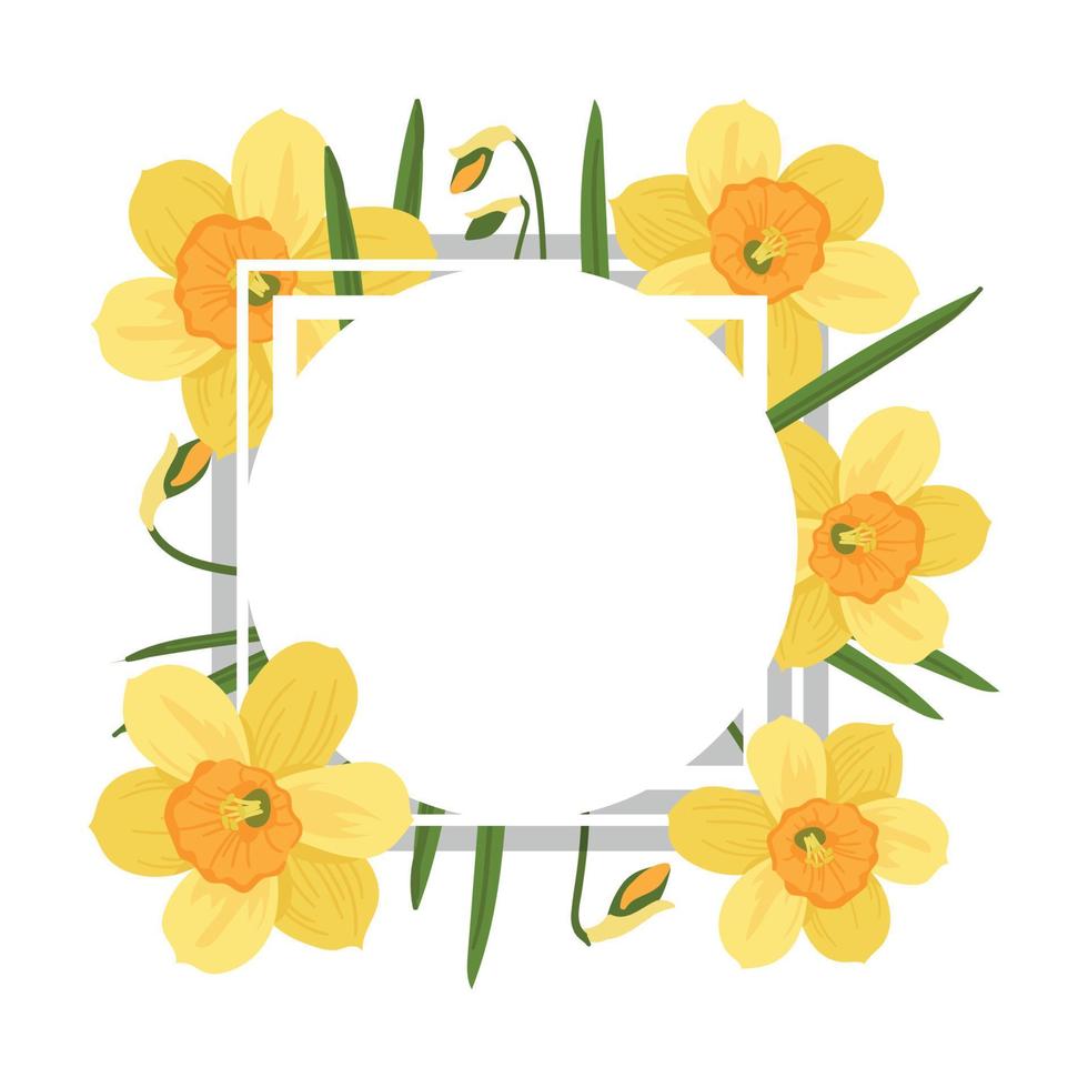 Vector illustration of Floral frame