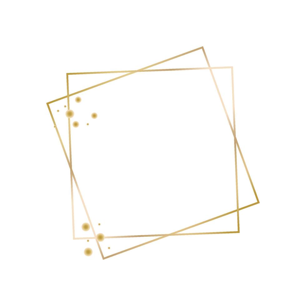 Vector illustration of Golden Frame