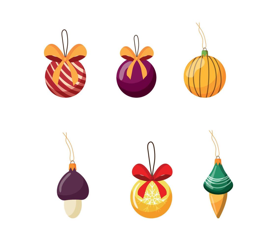Set Christmas toy vector