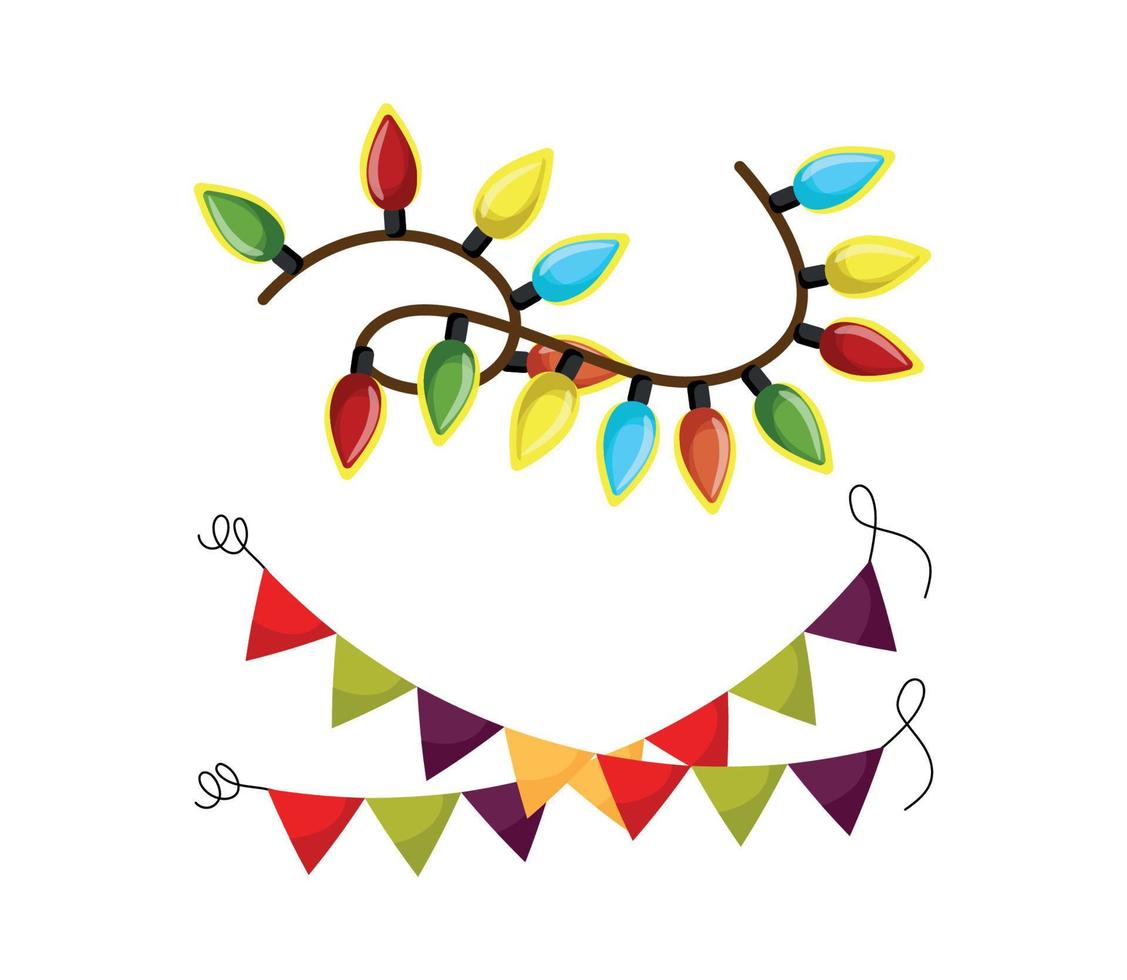 Set vector garland