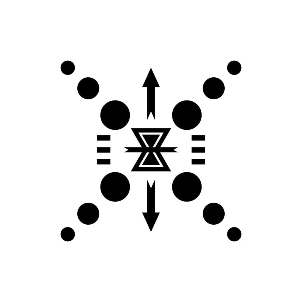 Black Ethnic Geometric Pattern vector