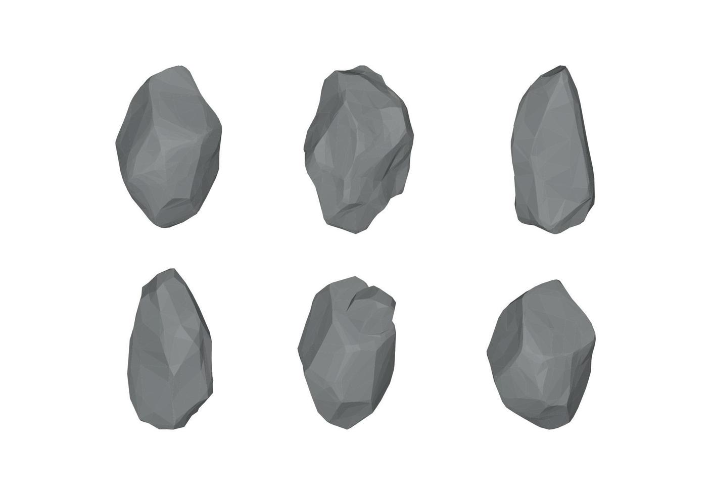 3D Stones Set vector