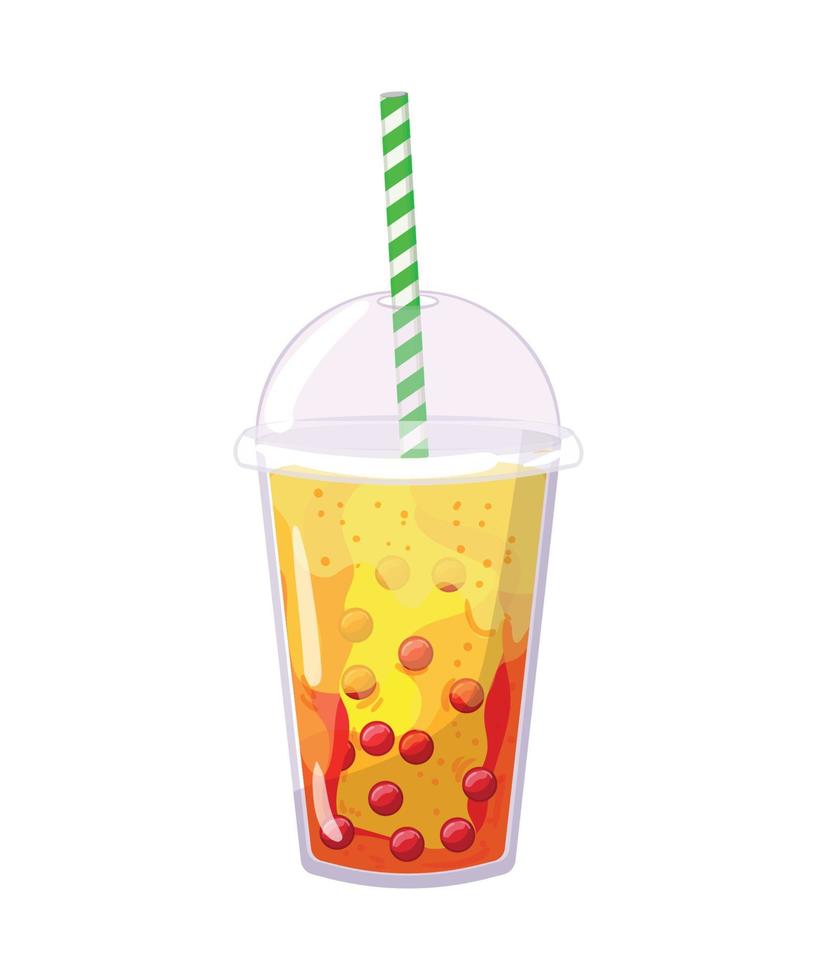 Cocktails with Berries and Tapioca vector