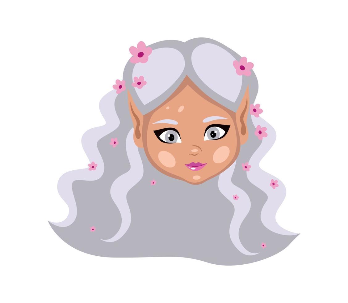 Fairy girl avatar vector