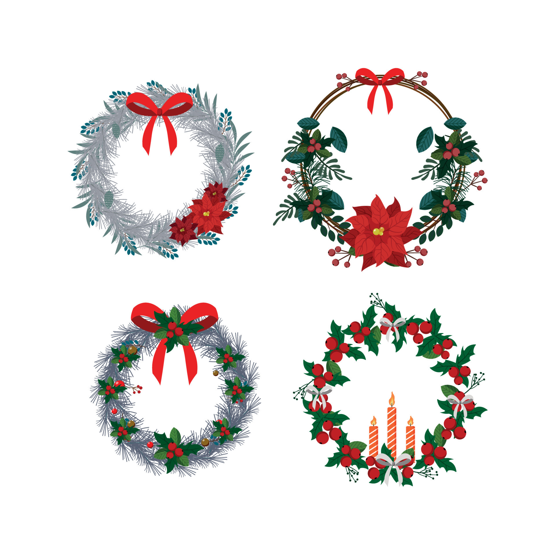 Collection Of Christmas Wreaths 13726503 Vector Art At Vecteezy collection-of-christmas-wreaths-13726503-vector-art-at-vecteezy