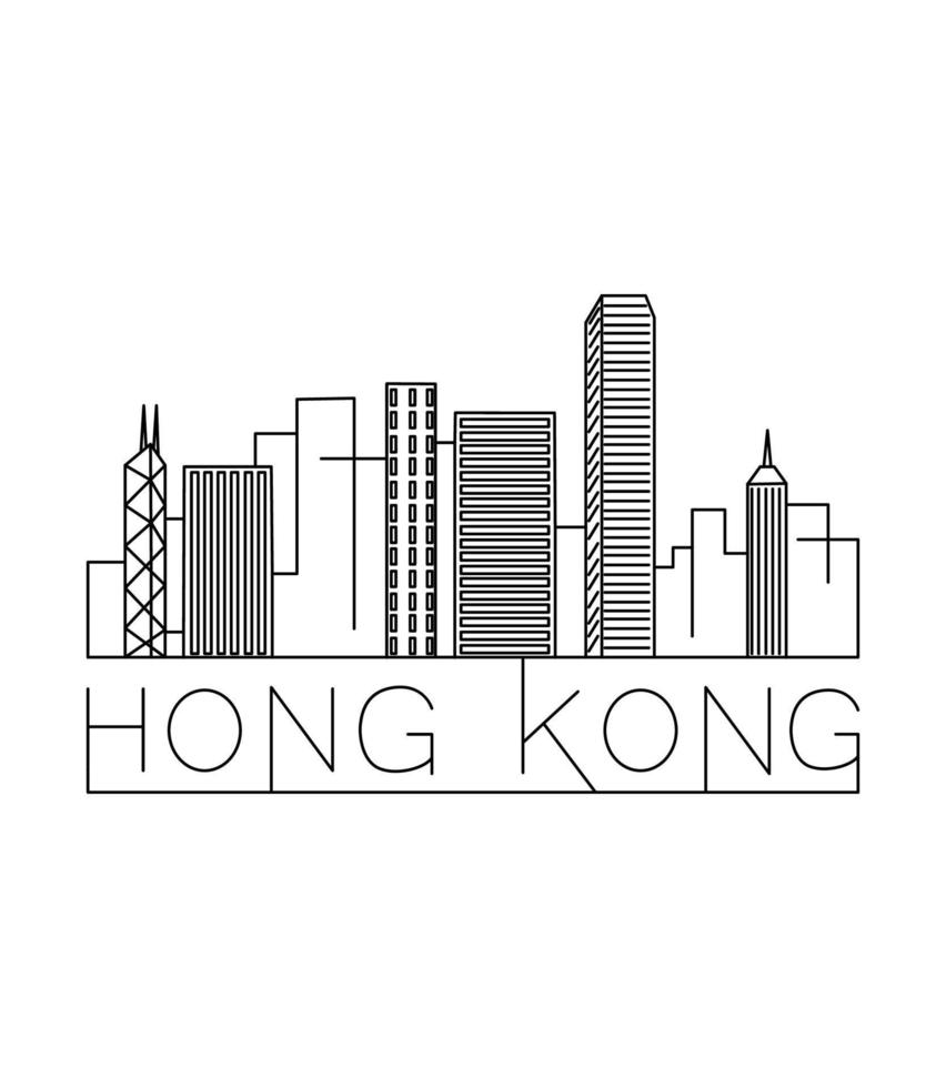 Vector illustration of Hong Kong