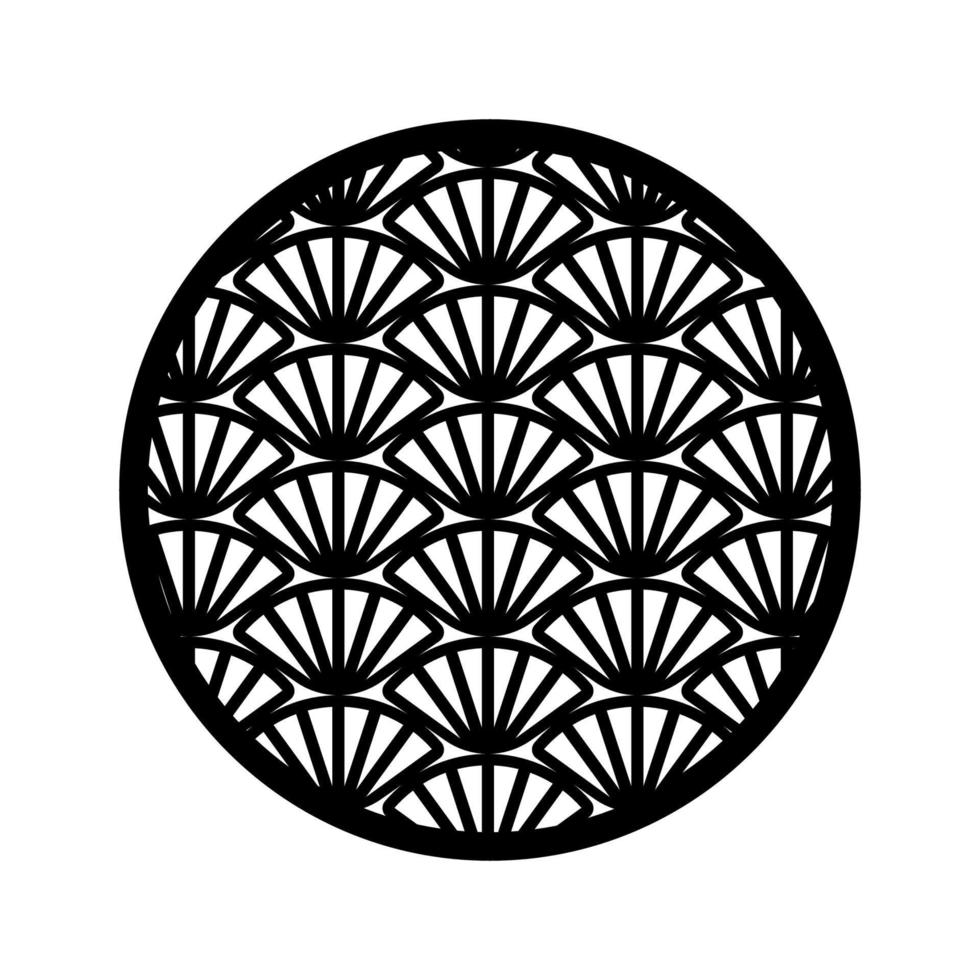 Black and white Chinese ornaments and symbols vector