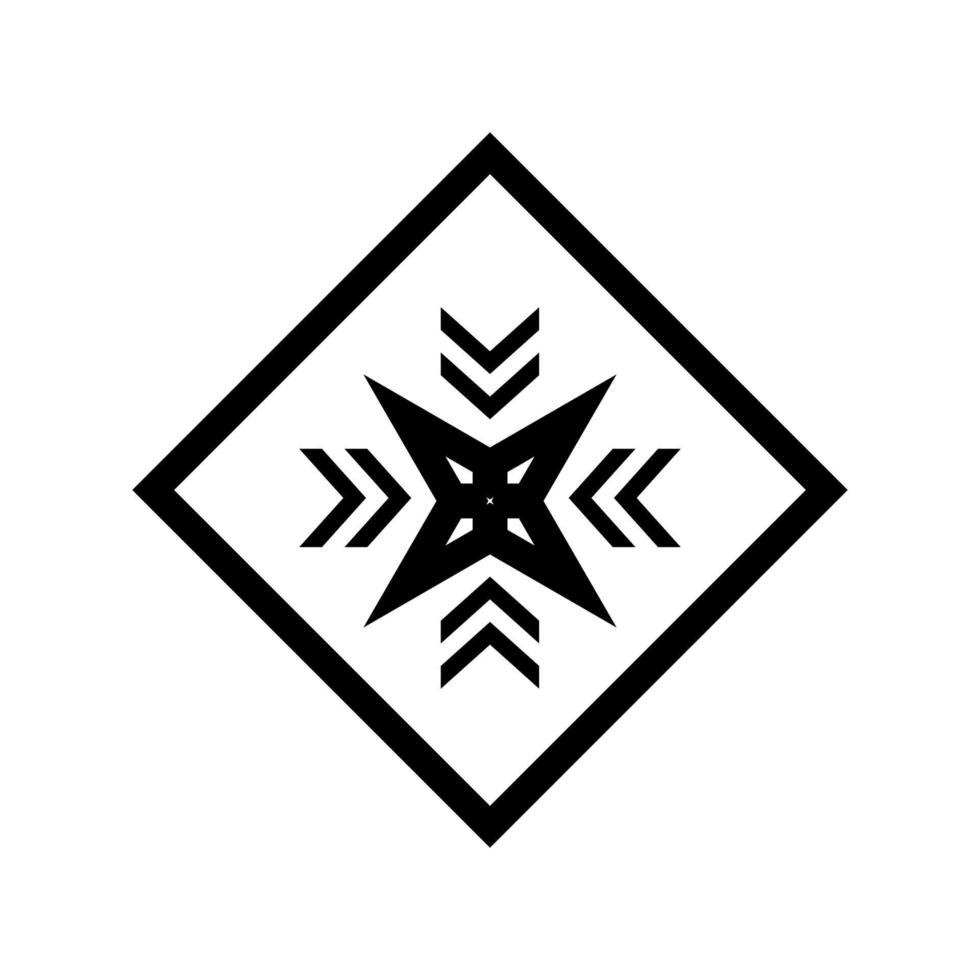 Black Ethnic Geometric Pattern vector