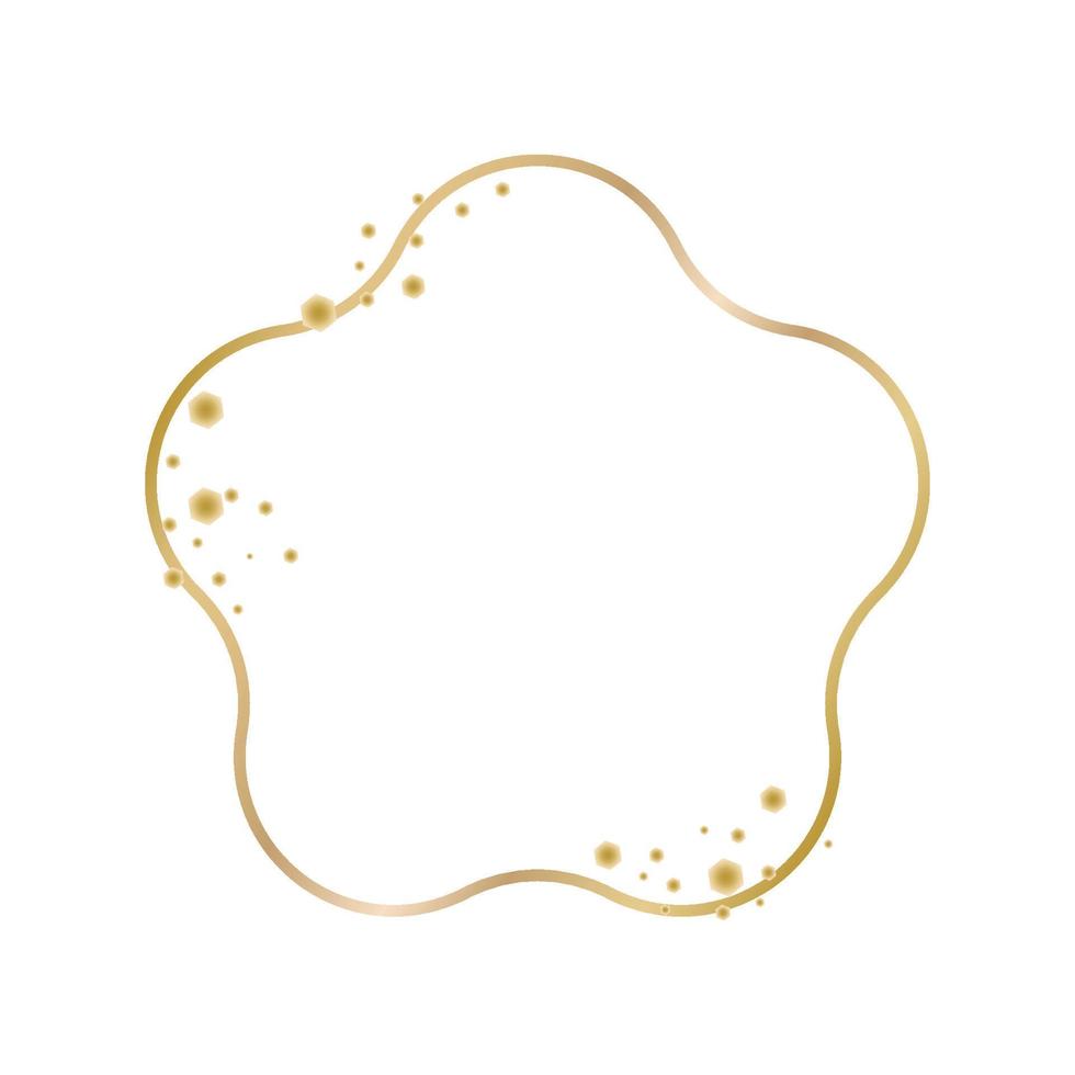 Vector illustration of Golden Frame